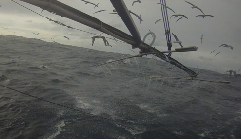 Image showing one of the trial seabird mitigation devices - the water sprayer.